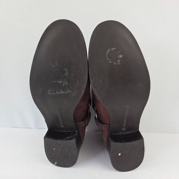 Anthro Bernardo Francesca Bootie Brown Suede Size 10M - Picture 8 of 14